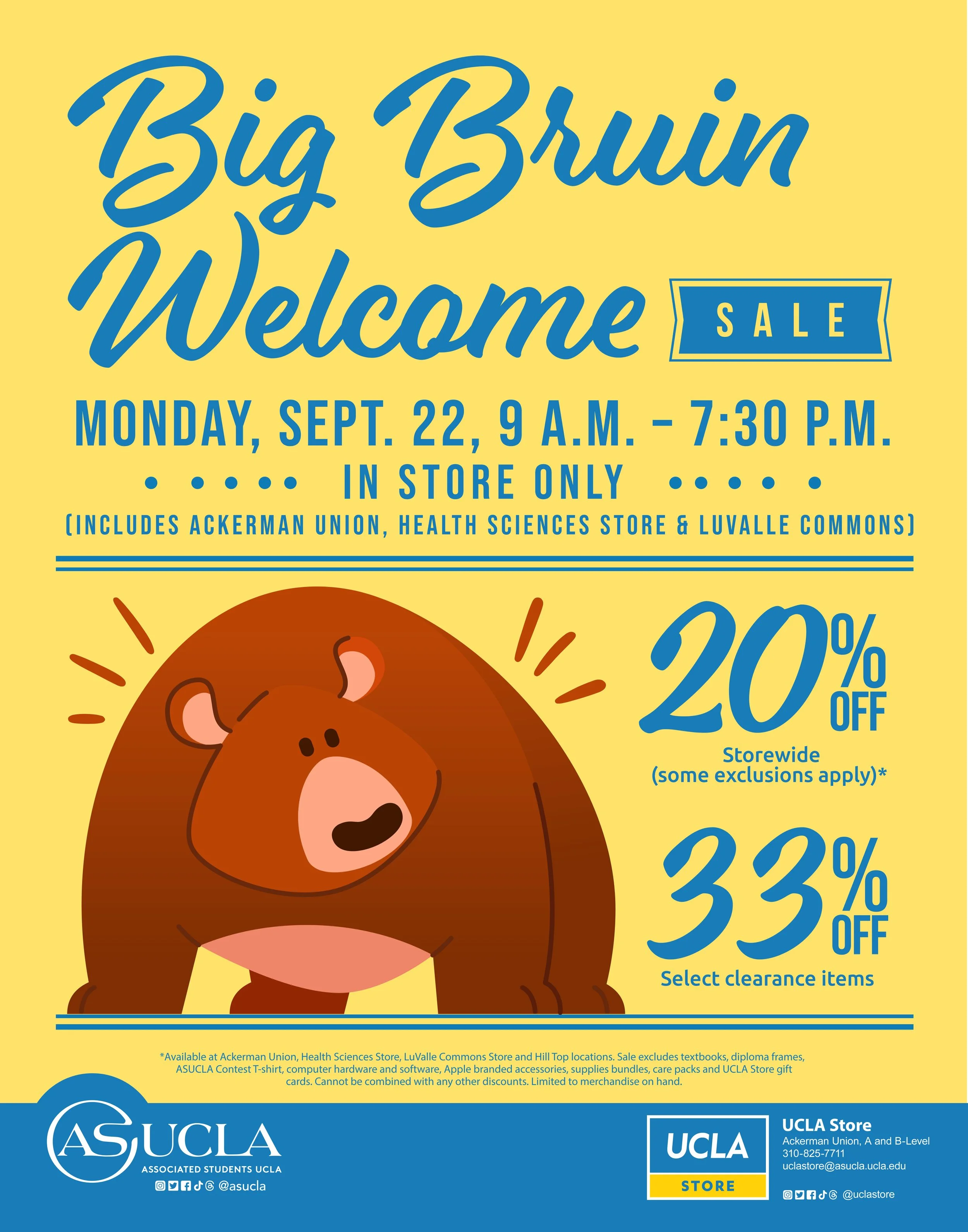 One-day sale — ASUCLA Press Releases — ASUCLA